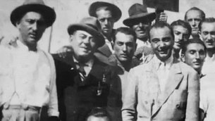 Django avec amis 1940 - Django et ses amis (photo détail)