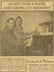 Django Reinhardt et Stephane Grappelli au Piano Django Reinhardt et Stephane Grappelli au Piano - novembre 1947