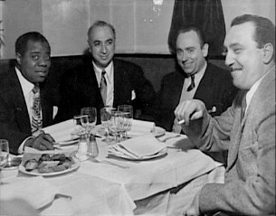 Django Reinhardt - festival de Jazz à Nice 1948 - Django Reinhardt - Nice - Louis Armstrong, Mezz Mezzrow, de Bry (de Bay?), Django Reinhardt