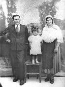 Ida et ses parents Famille Ida Puzzuoli - 1938